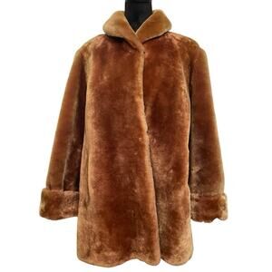 EUC - Vintage "Unique Amber Color" Guildcraft  Stroller Mouton Coat